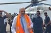 Amit Shah arrives at Adi Udupi helipad